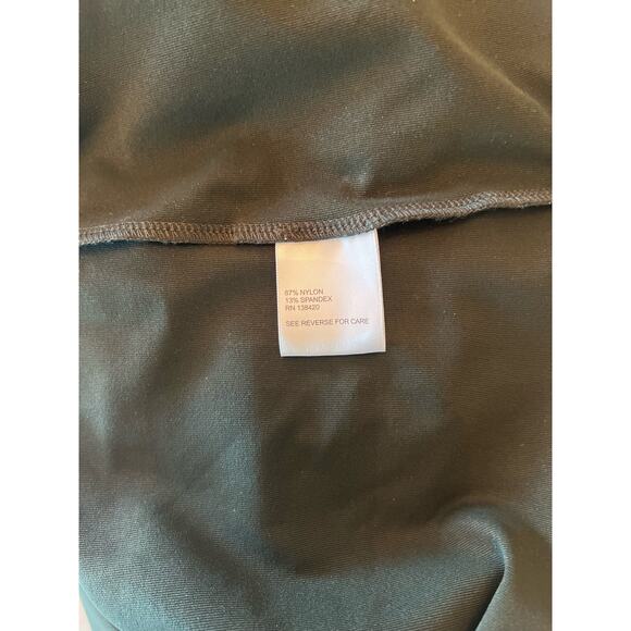 Per Se Womens Stretch Mock Neck Long Sleeved Nylon Turtleneck Green Size XXL - Picture 4 of 6